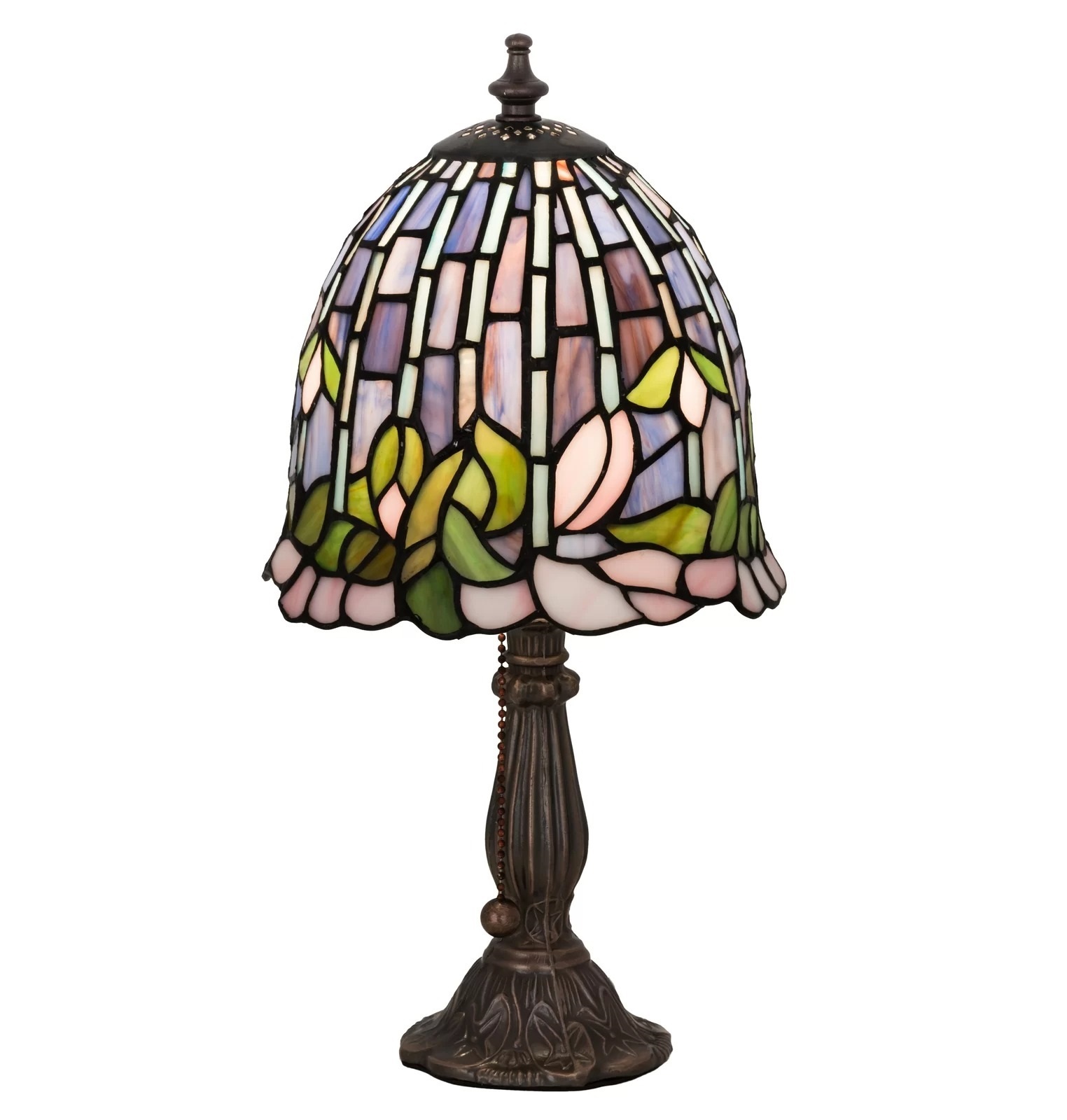 Multi Colored Tiffany Vintage Lotus Lamp