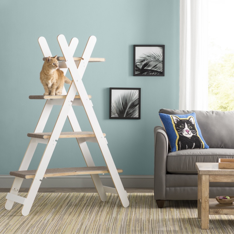Modern Folding Cat Tree with 4 Levels