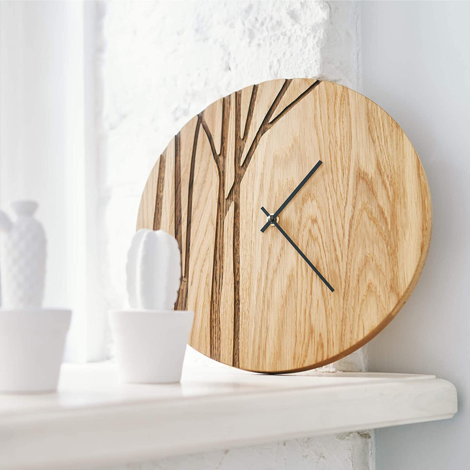 Natural Oak Wood Wall Clock