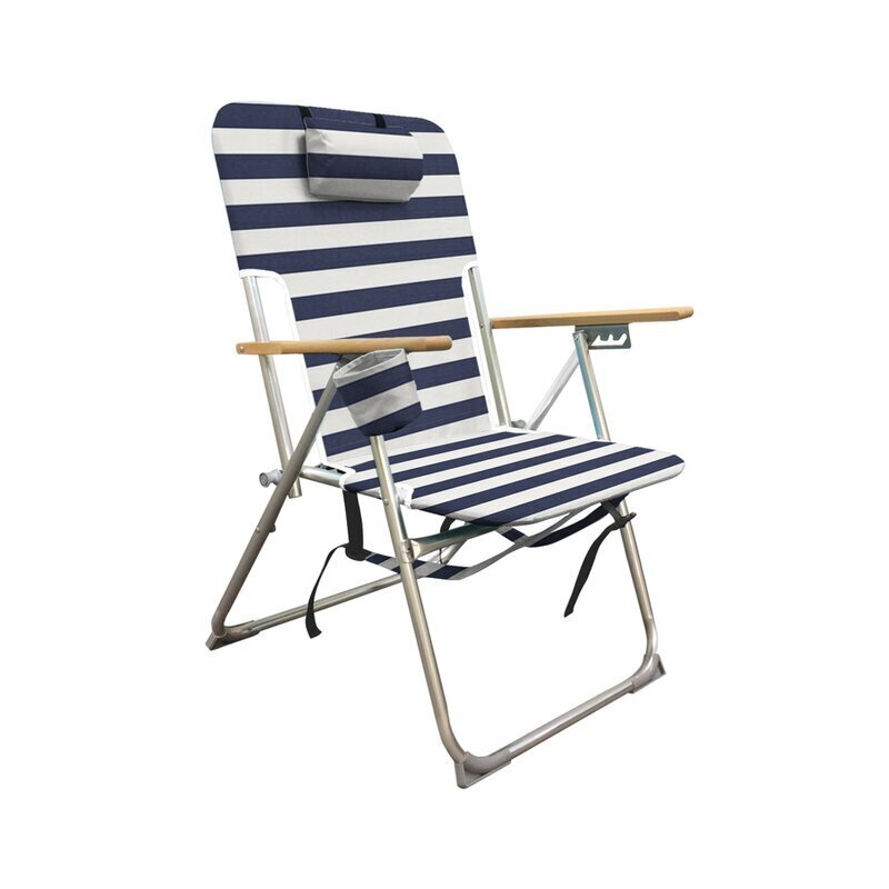 Navy White Stripe Beach Chair