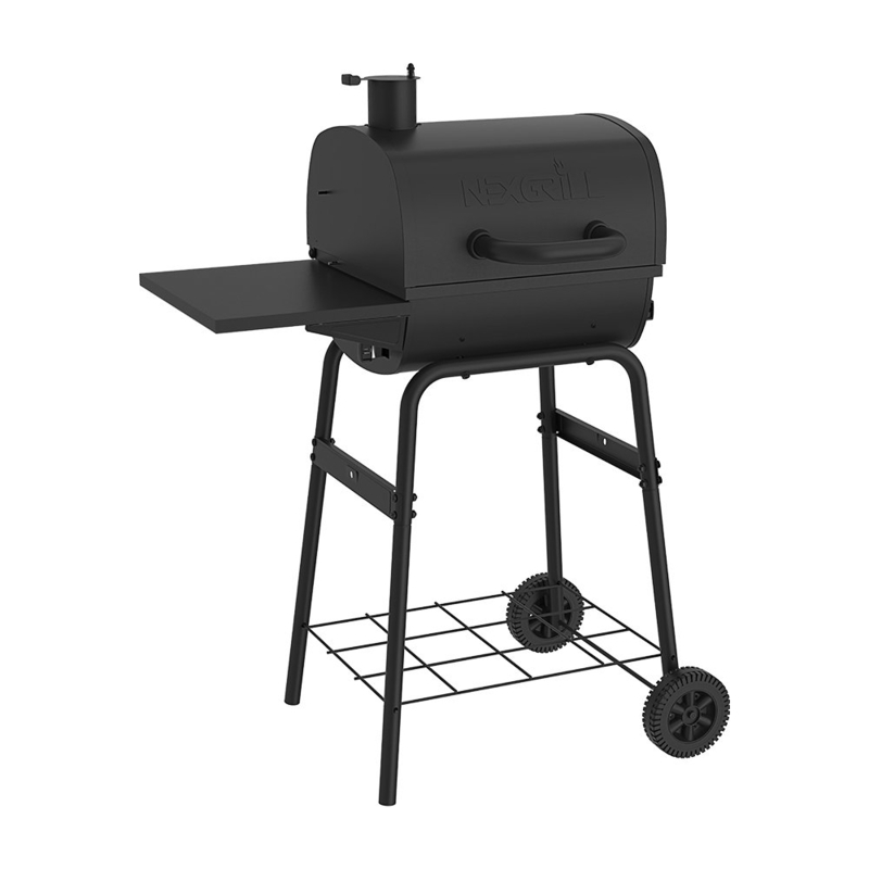 34" Barrel Charcoal Grill with Adjustable Tray