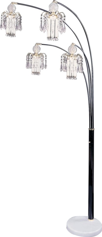 Elegant Floor Lamp with Four Glass Heads