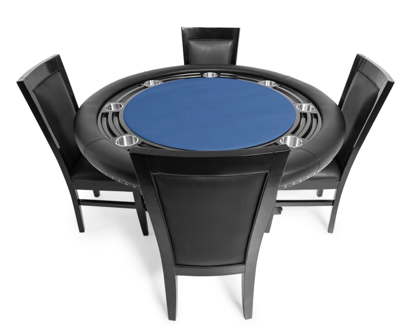 8-Player Poker Table with Removable Playing Surface