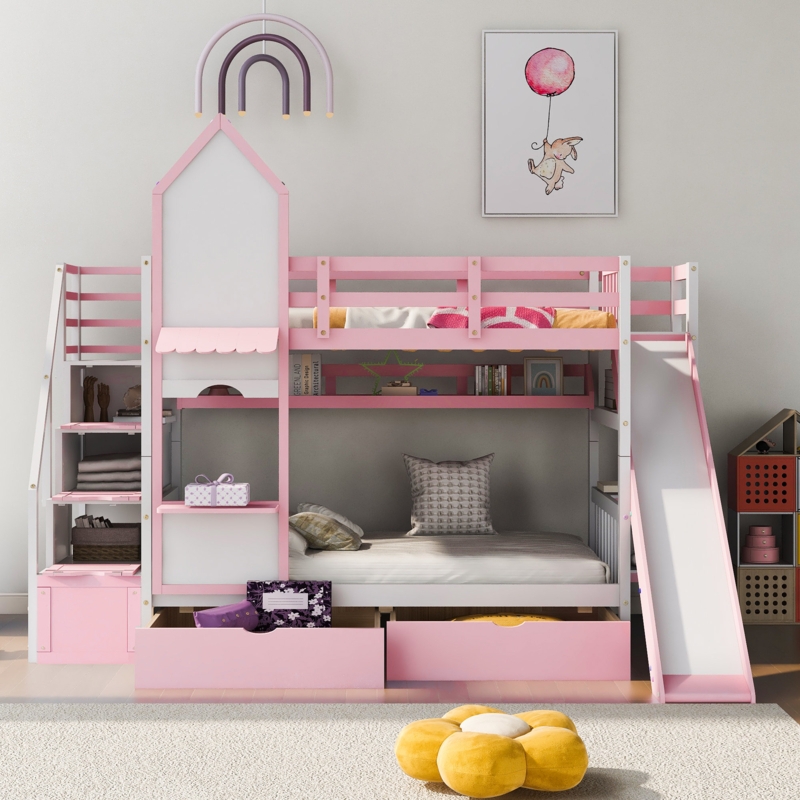 Whimsical Loft Bed with Play Area