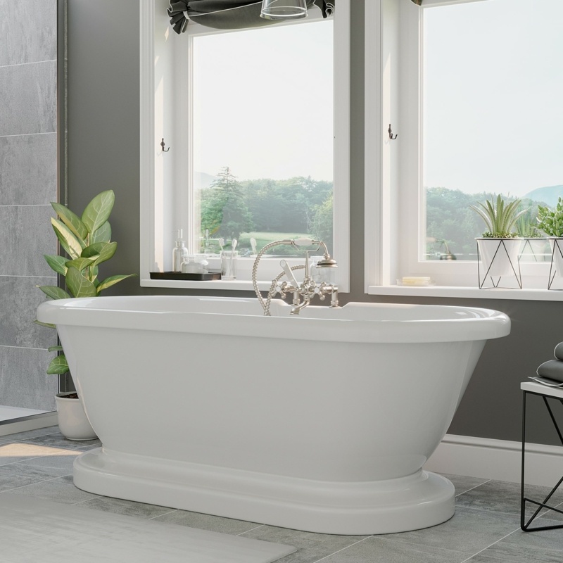 None 70'' x 31'' Freestanding Soaking Acrylic Bathtub