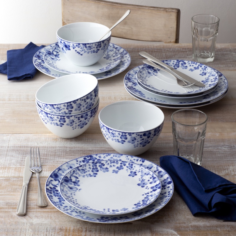 Noritake Bloomington Road 12 Piece Dinnerware Set, Service for 4