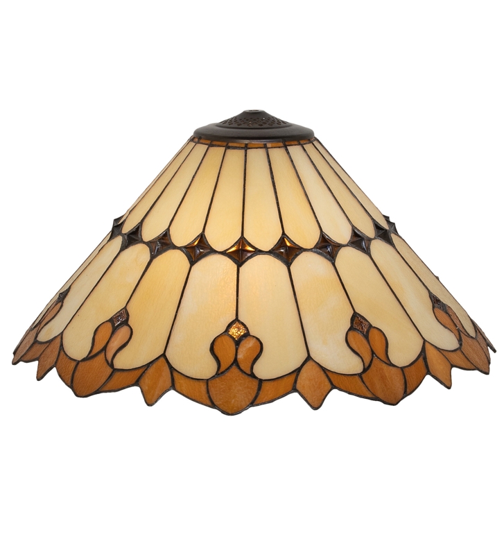 Nouveau Cone Stained Glass Shade
