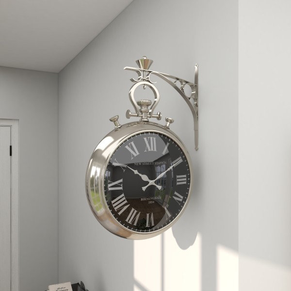 Vintage Stainless Steel Wall Clock