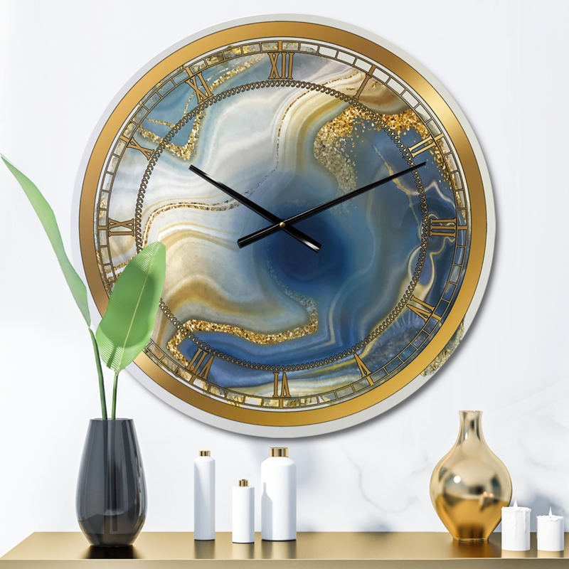 Modern Round Aluminum Wall Clock