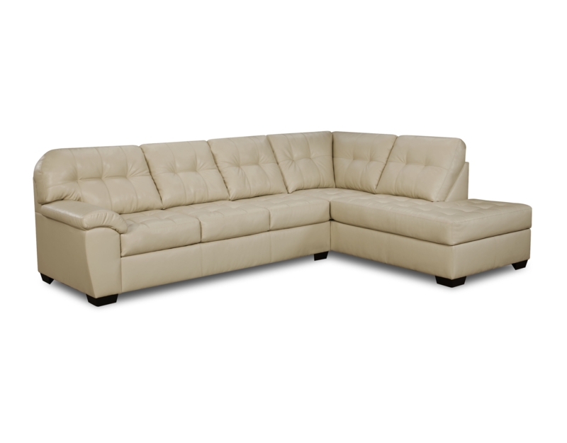 Contemporary Sectional with Tufted Cushions