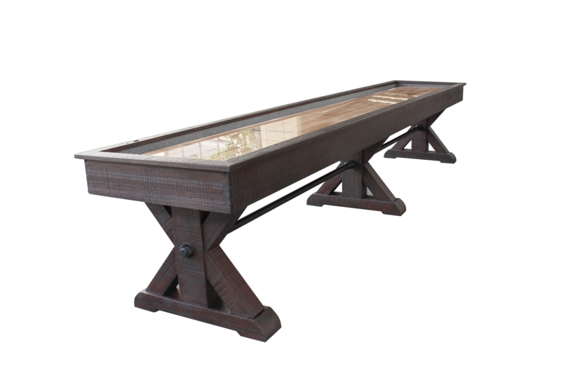 Handcrafted Shuffleboard Table with Restoration Elements