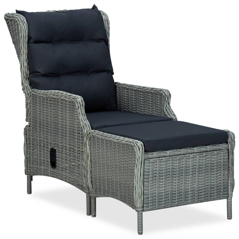 Comfy Reclining Garden Chair with Footstool