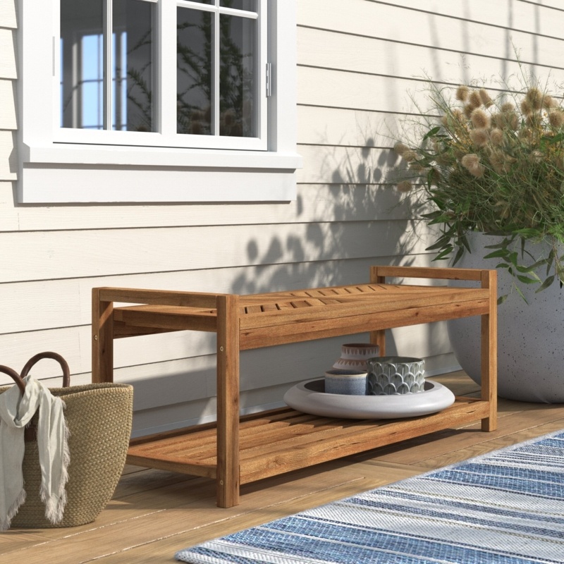 Ovolo Acacia Outdoor Bench