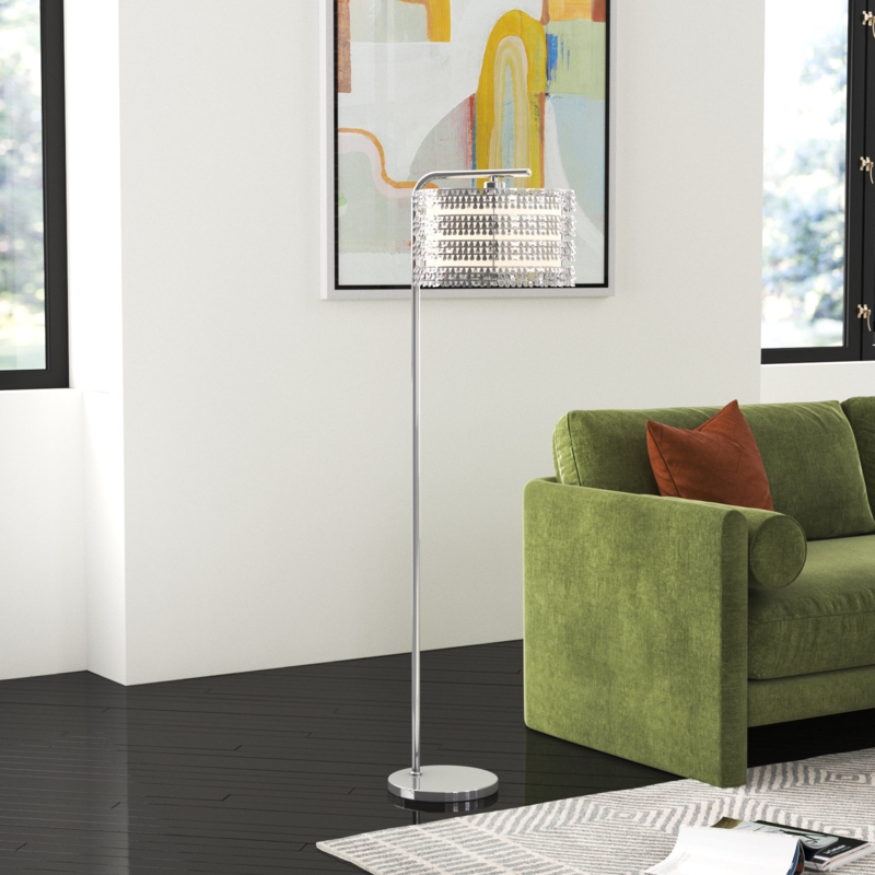 Glam Floor Lamp with Silver Charms