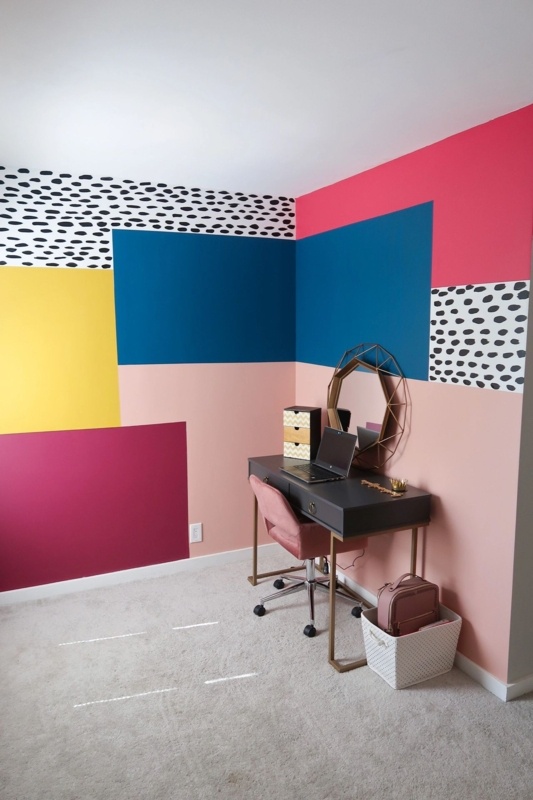 Paint a Color Block Wall