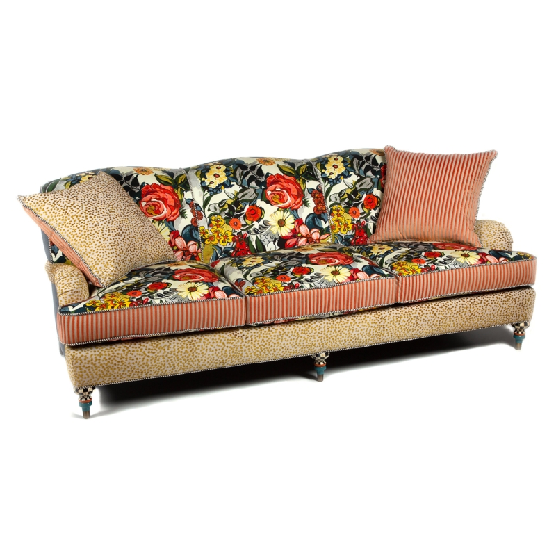 Painted Garden Sofa with Cushions