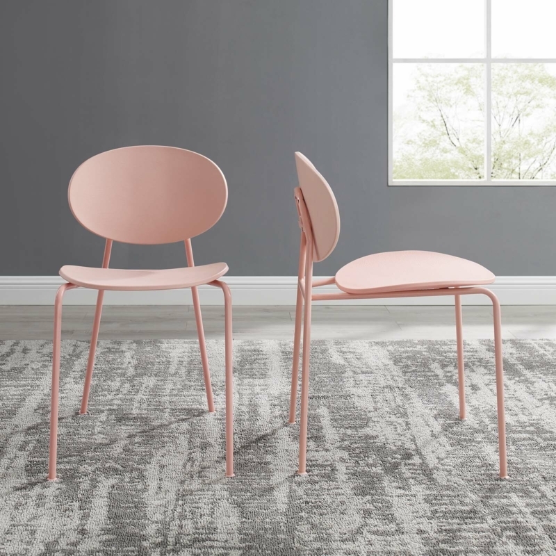 Minimalist Stackable Dining Side Chair Set of 2