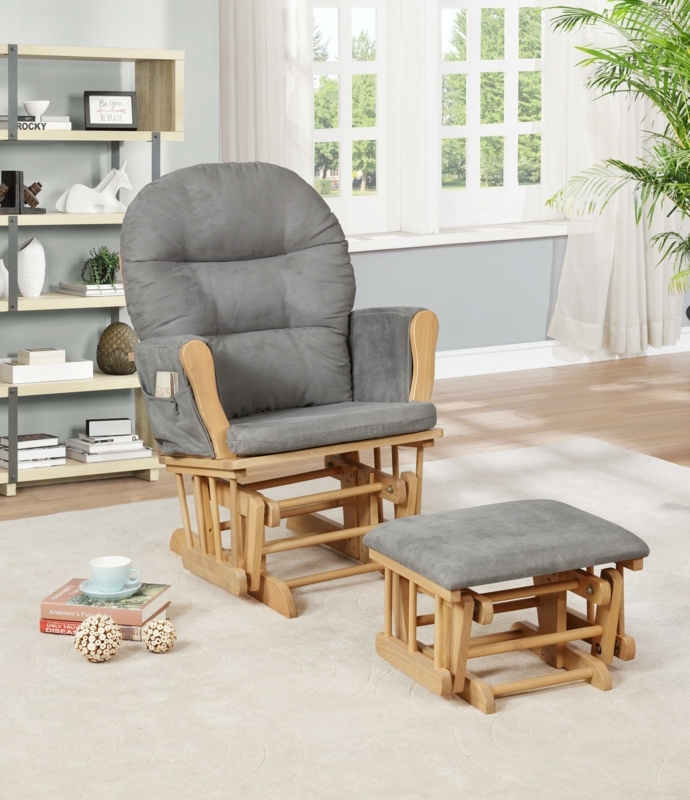 Glider and Ottoman Set for Relaxation