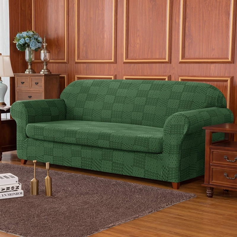 Stretch Loveseat Slipcover with Individual Cushion Covers