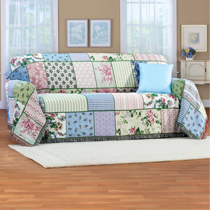 Charming Floral Tapestry Furniture Throw