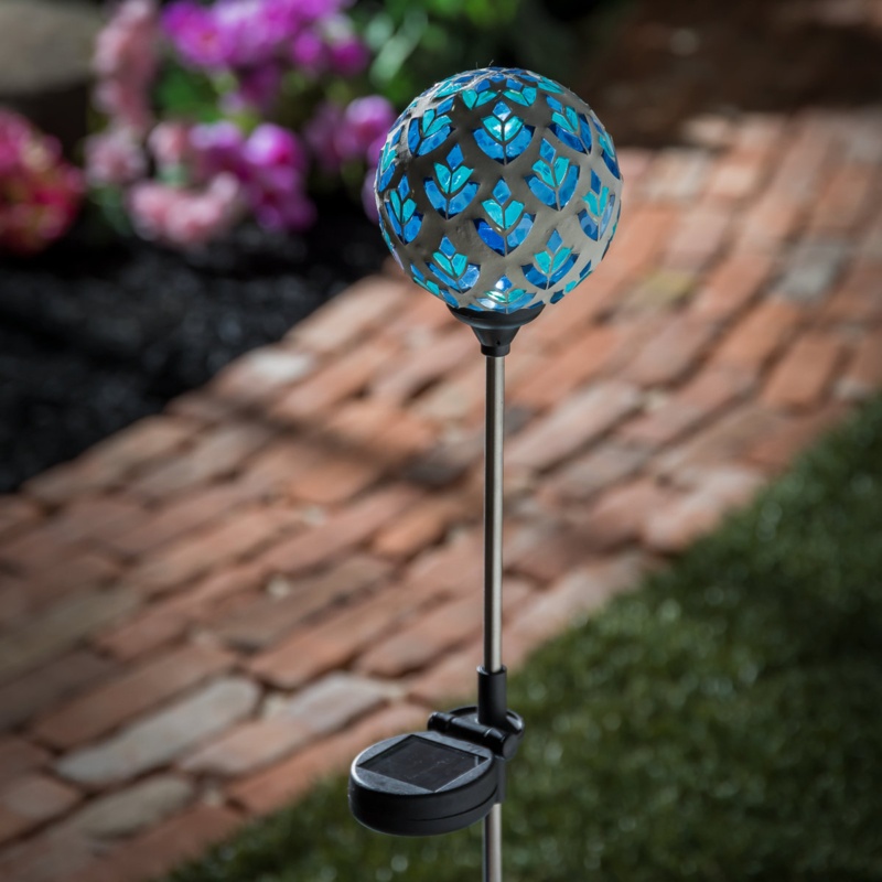 Solar Garden Stake with Colorful Flair