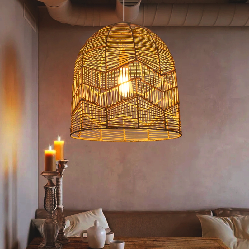 Bamboo Pendant Light Handcrafted