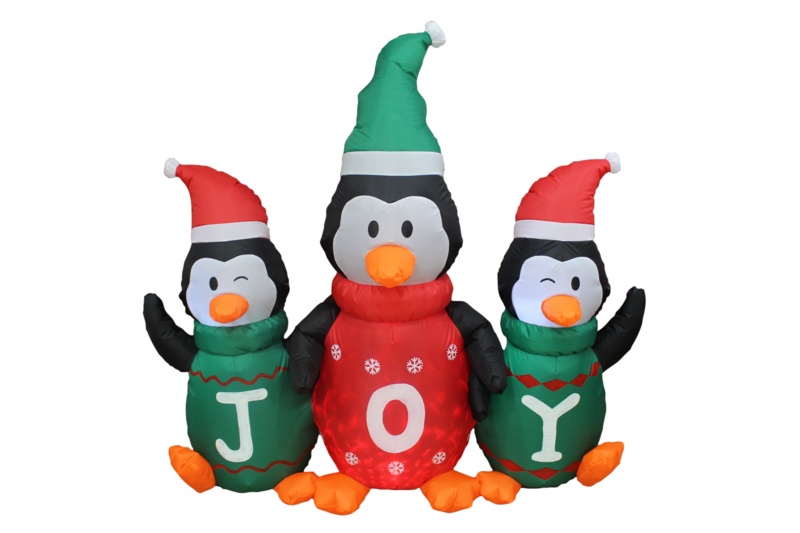 Penguin Family with Joy Christmas Inflatable