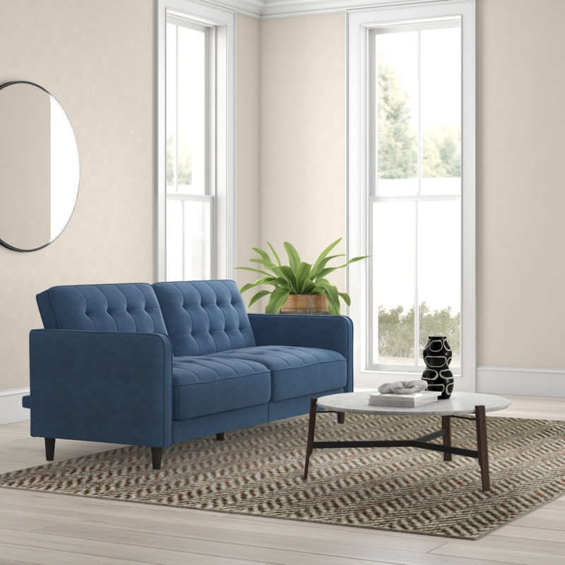 Streamlined Linen Sleeper Sofa