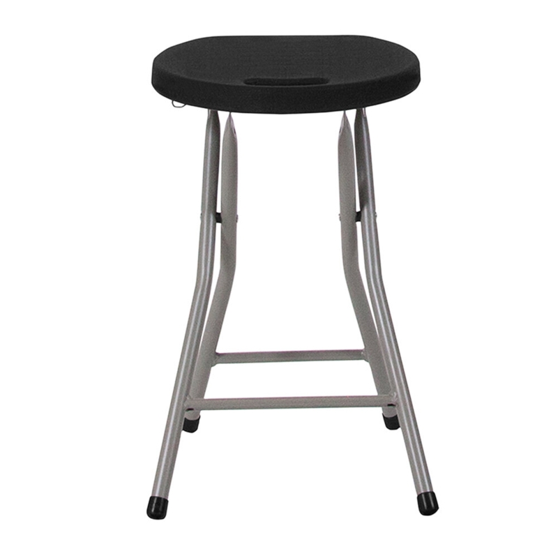 Foldable Stool with Plastic Seat