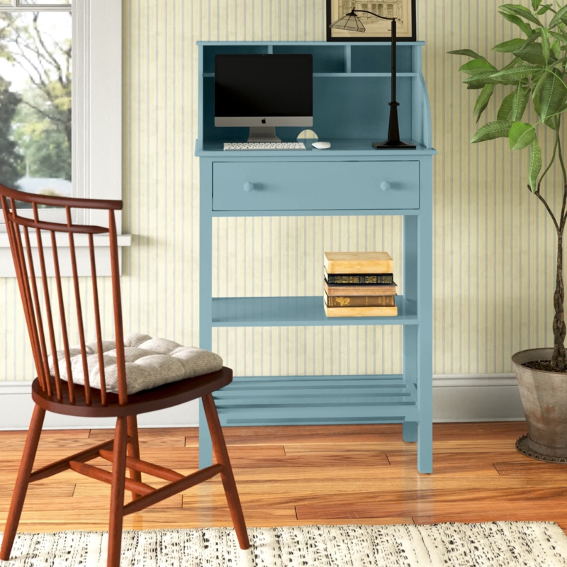 Secretary Desk with Cabinet and Shelves