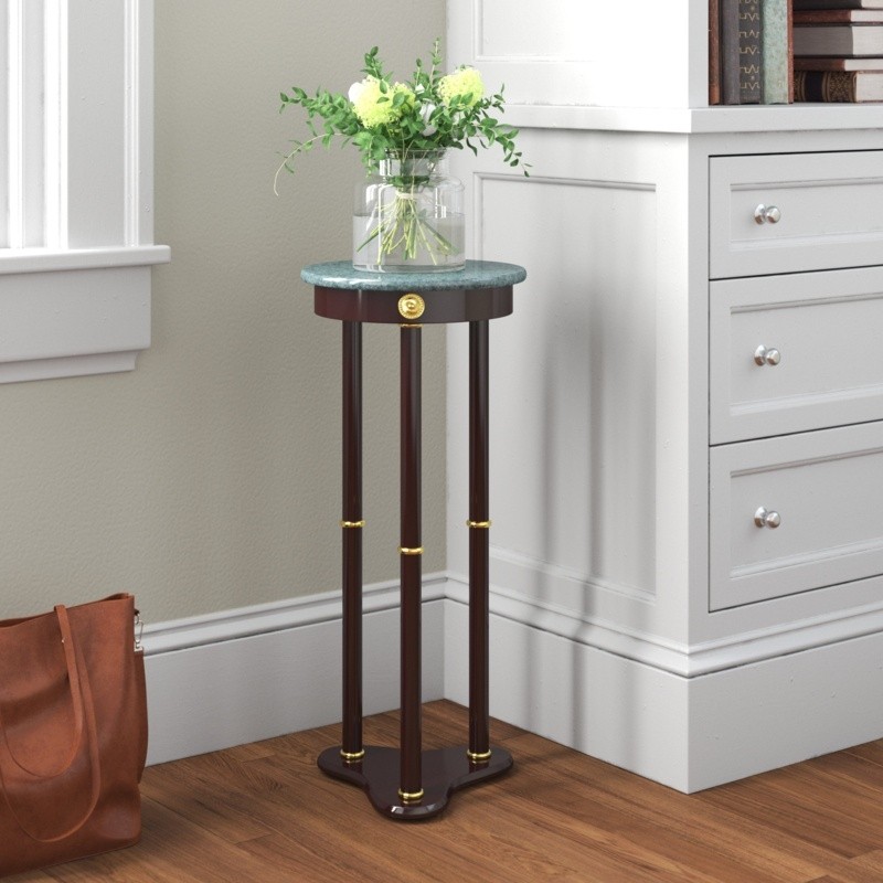 Pimms Round Pedestal Marble Plant Stand