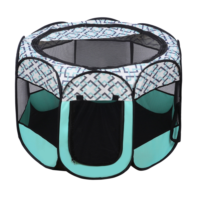 Portable Pet Playpen with Mesh Sides