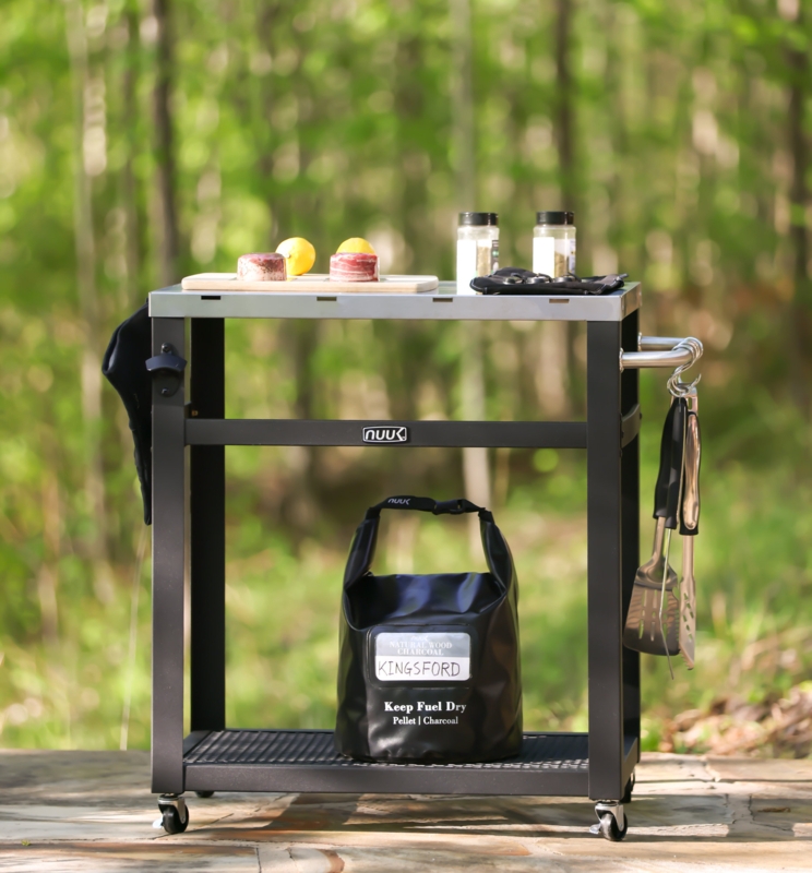 Stainless Steel Outdoor Prep Table with Wheels