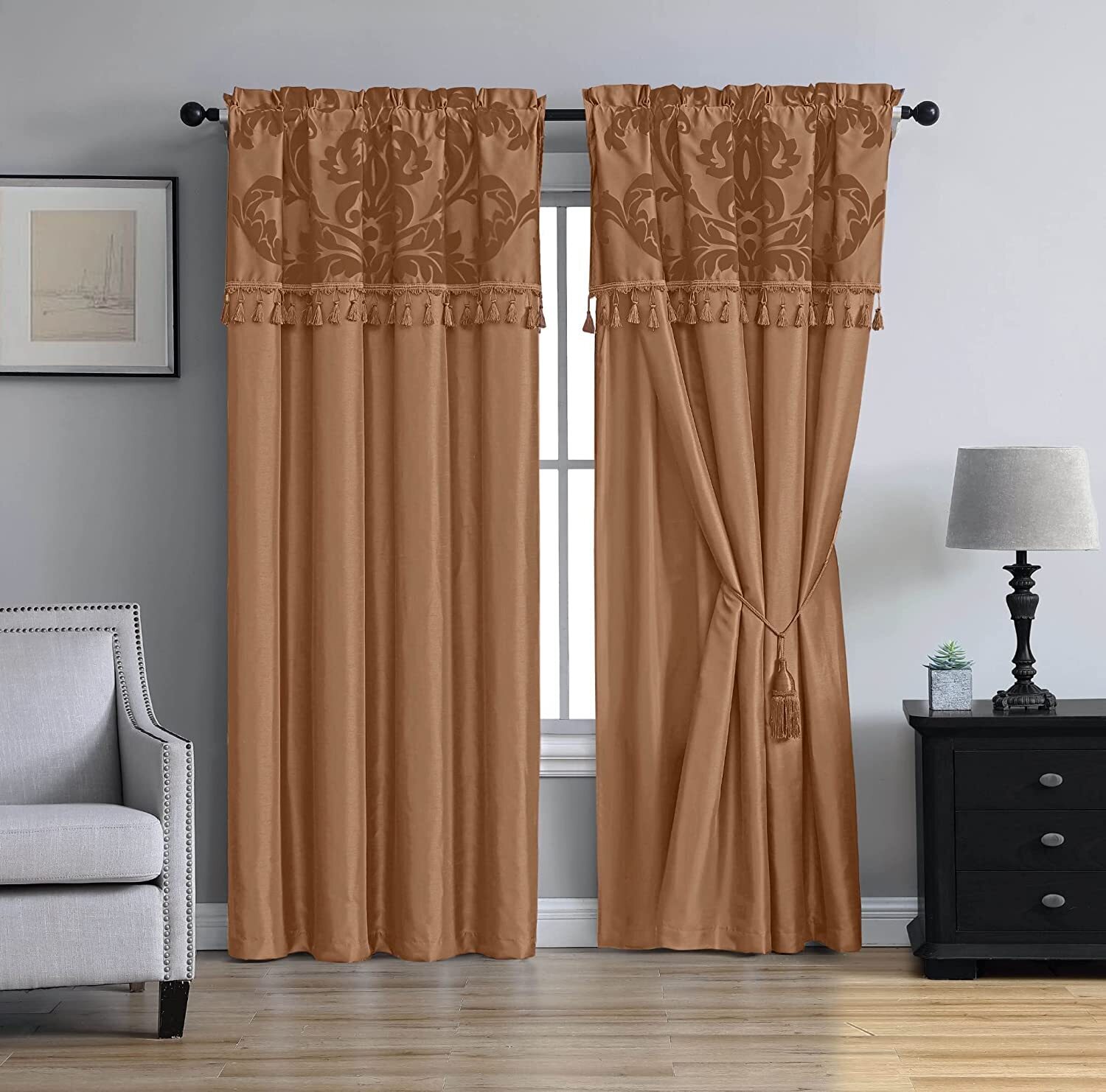 Posh Curtains With Valance