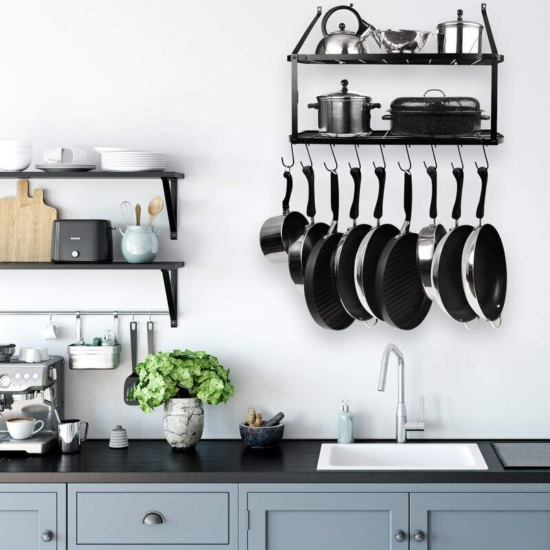 Pot Rack to Hang Cast Iron on Wall