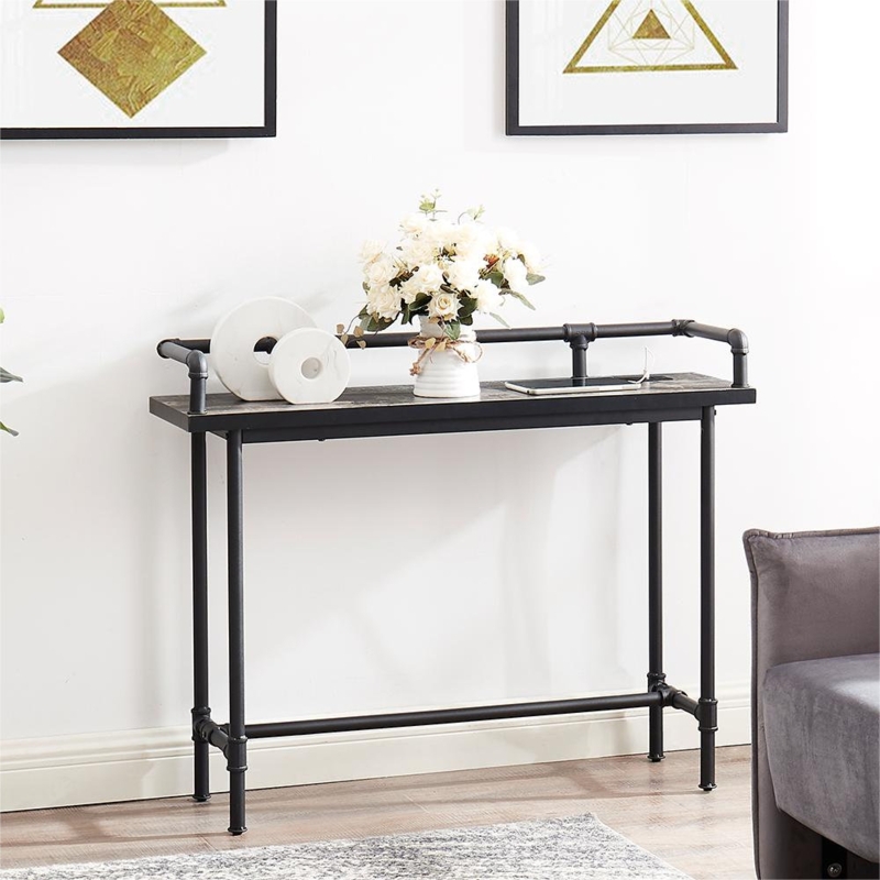 Console Table with USB Ports and Power Outlets