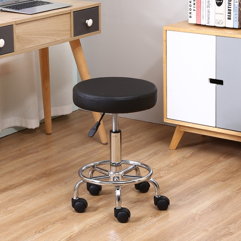 Swivel Rolling Stool with Adjustable Seat