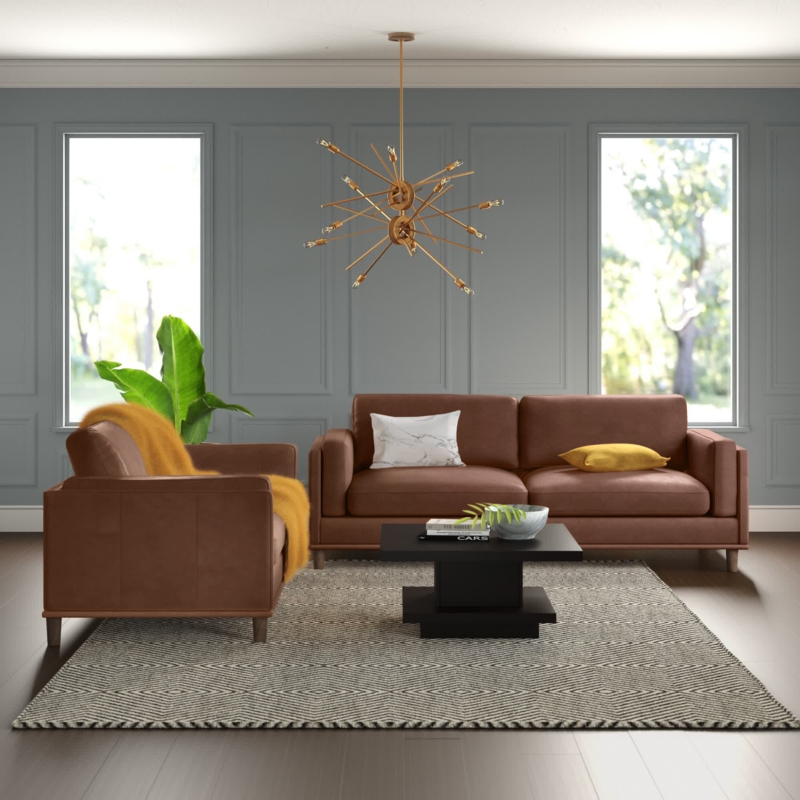 2-Piece Leather Living Room Set