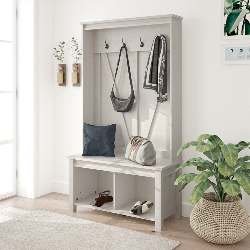 Quast 37.99'' Wide Hall Tree with Shoe Storage