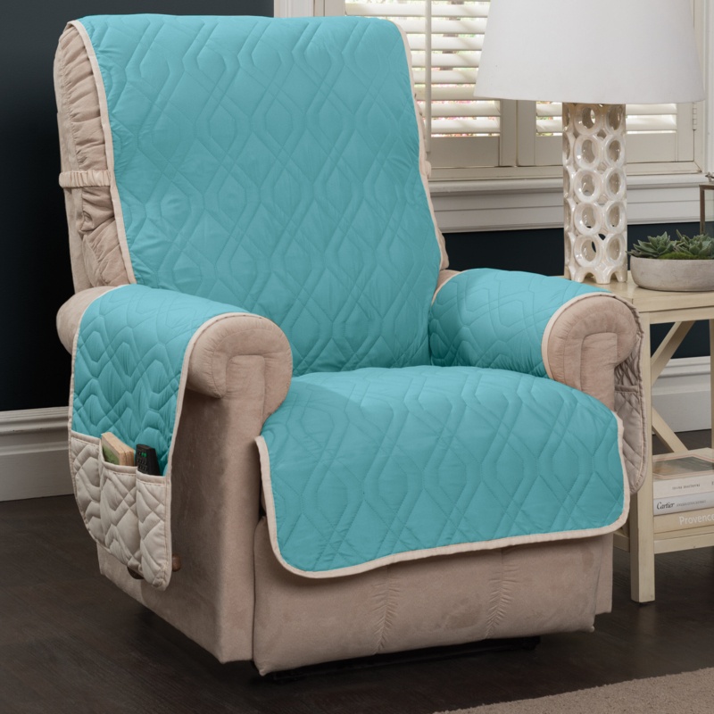 Reversible Quilted Furniture Protector with Pockets