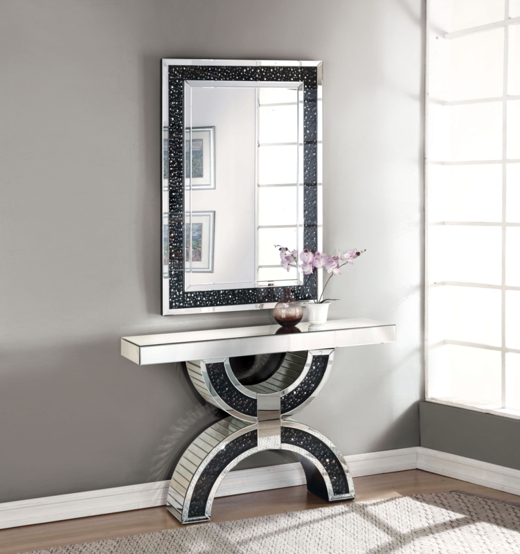 Rectangular Mirrored Console Table