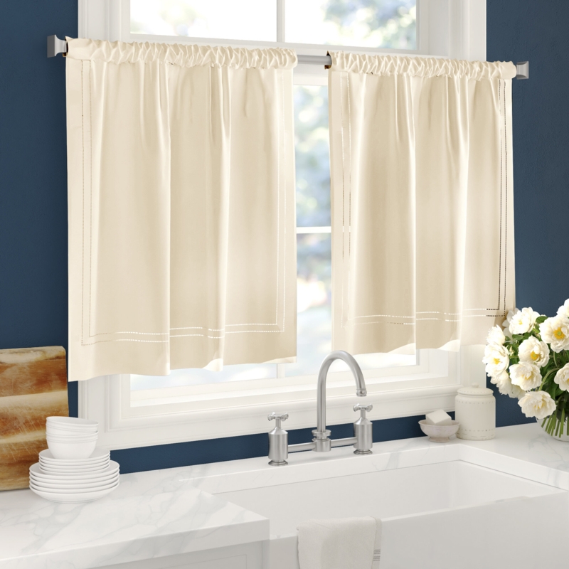 Linen Blend Kitchen Tier Curtains