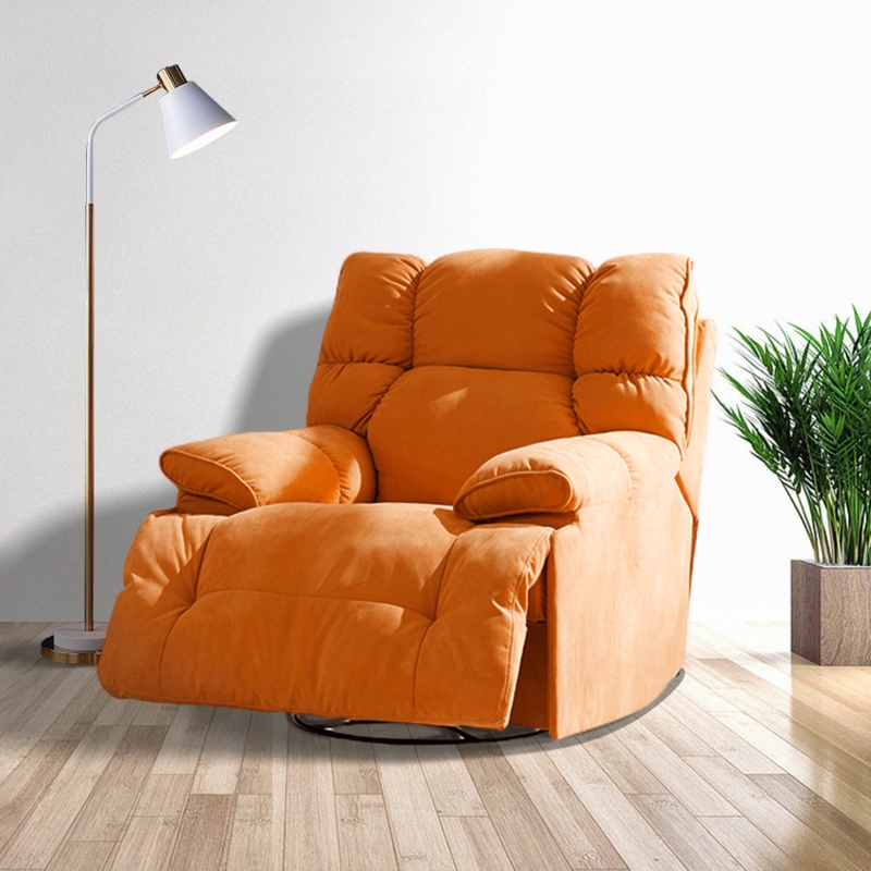 Upholstered Reclining Chair with Steel Support