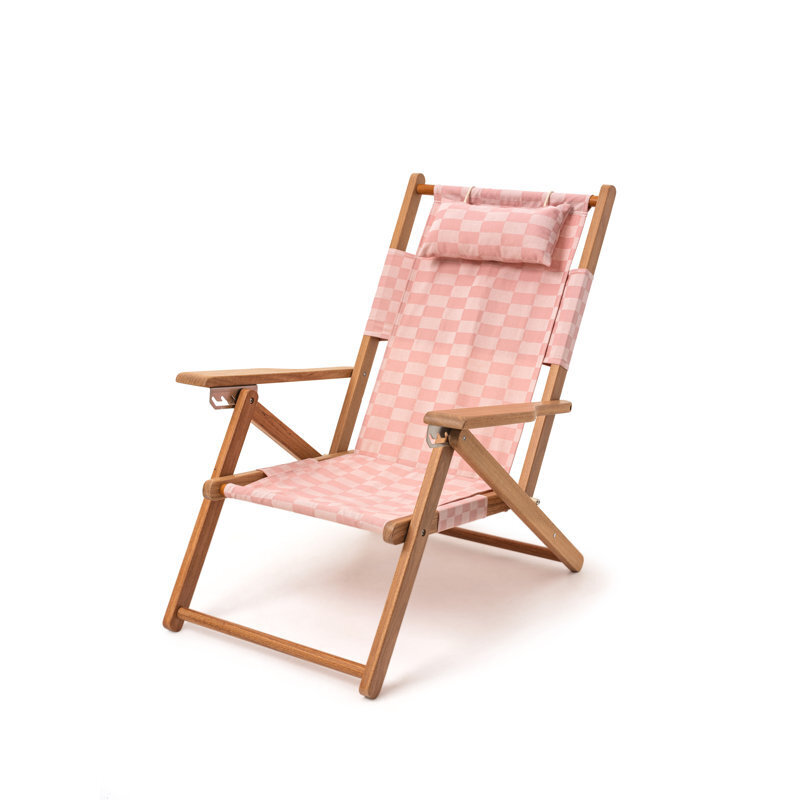 Reclining Beach Chair with Cushion