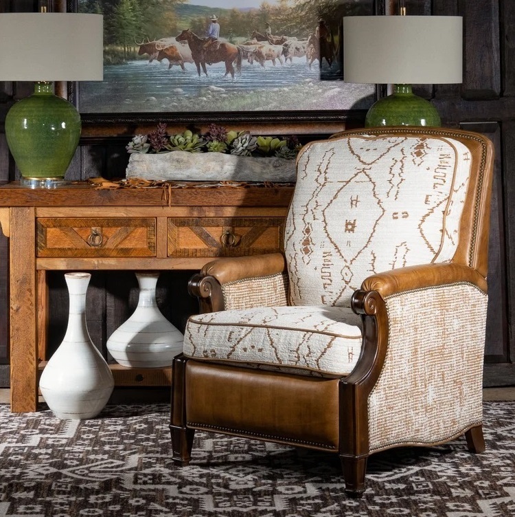 Reclining Southwest Style Accent Chair