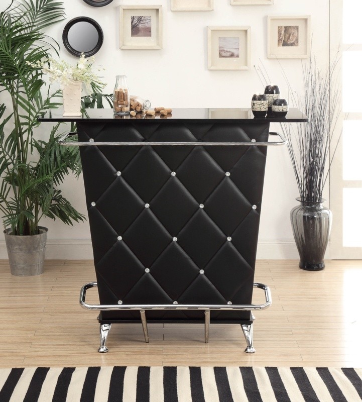 Reeves Tufted Bar with Wine Storage