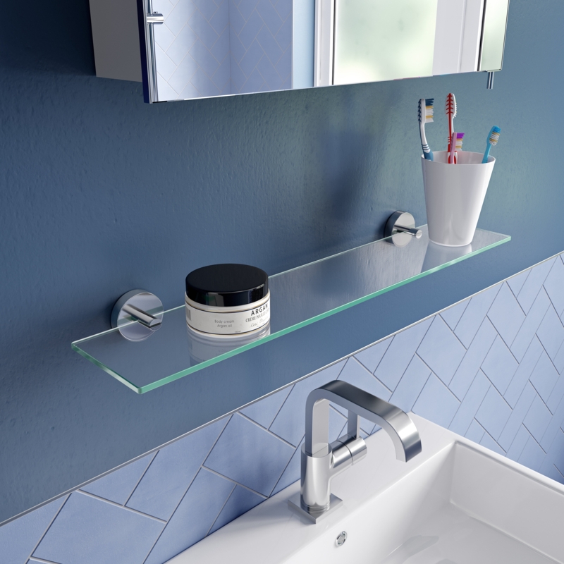 Sleek Bathroom Shelf with Easy Installation