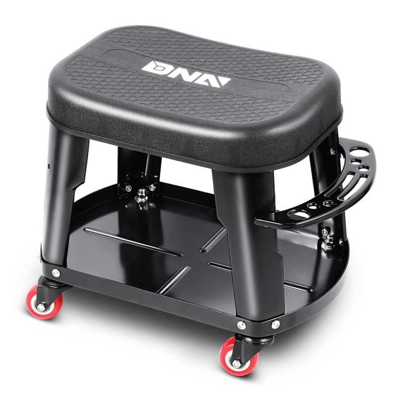 Rolling Car Stool with Tool Tray
