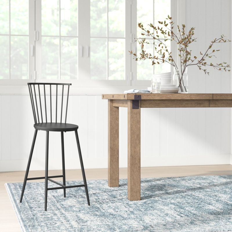 Shaker-Style Counter Stool with Curved Back