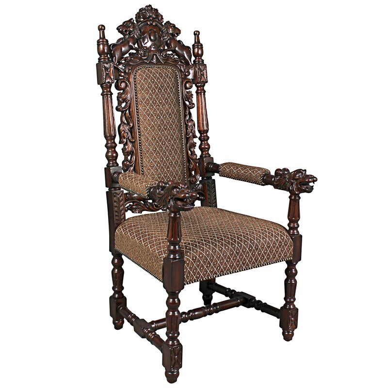 Renaissance Arm Chair With Padded Arms